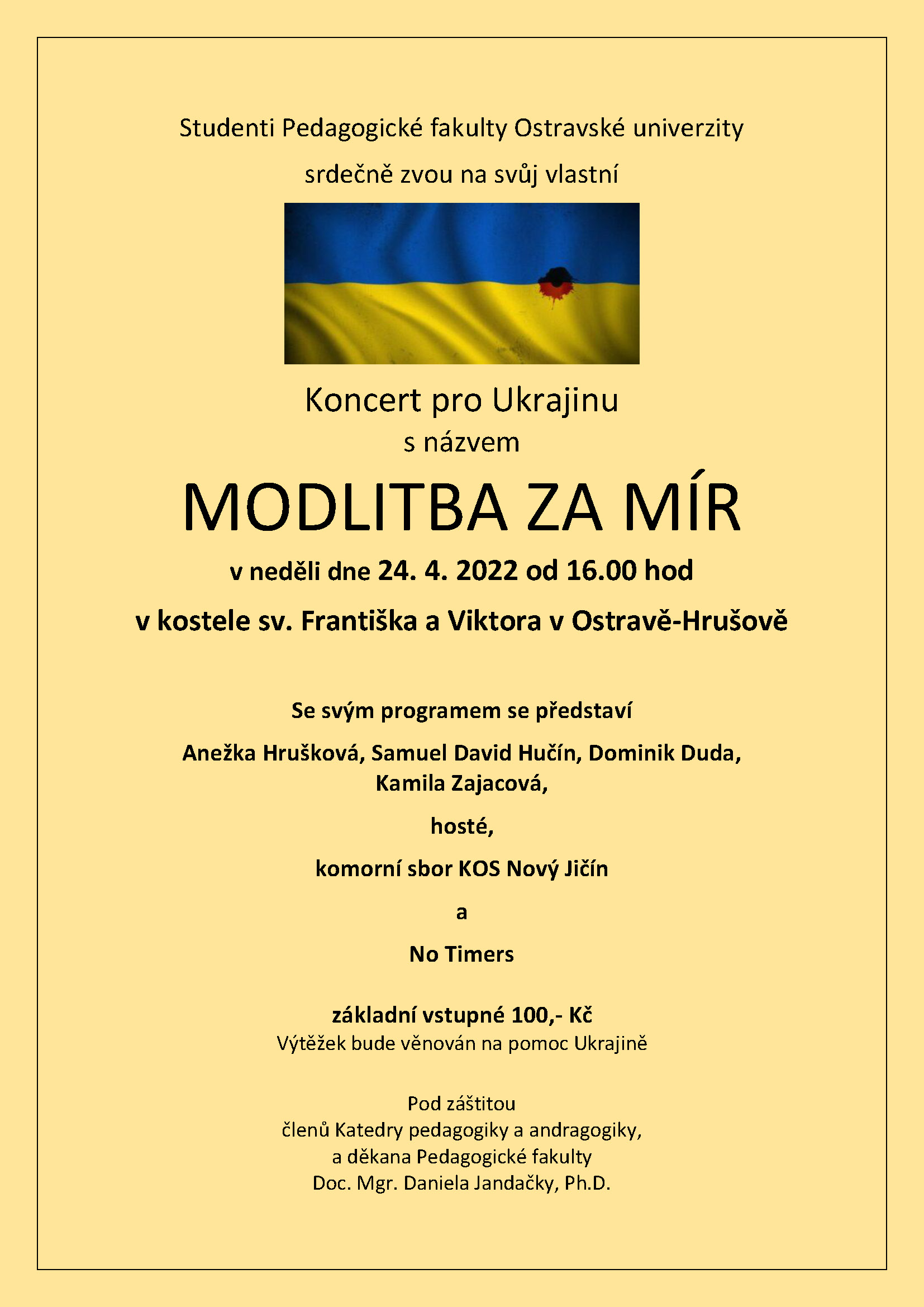 plakát koncert pro Ukrajinu